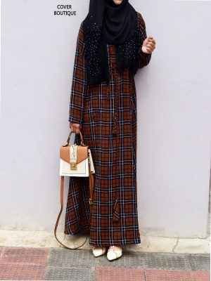 College Maxi (coffee checkered)