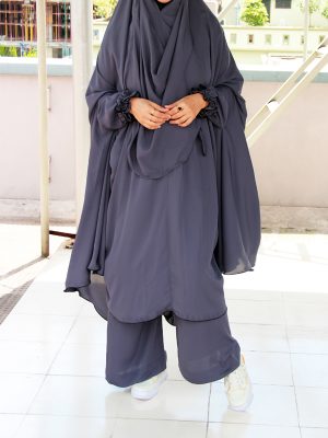Niqab Khimar-Palazzo Set (gray)