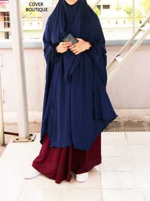 Niqab-Khimar Set (blue-maroon)