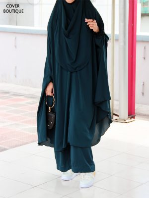 Niqab Khimar-Palazzo Set (teal green)