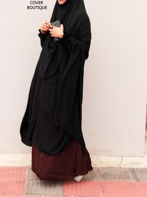 Niqab-Khimar Set (black-coffee)