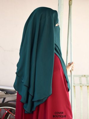 3 Layer Piku Round Niqab (teal)