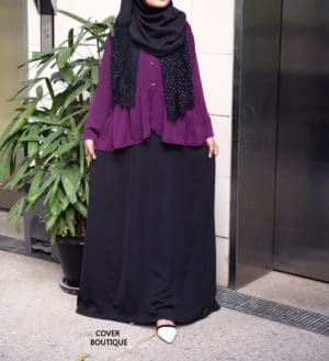 Evangka Dress (black-plum)