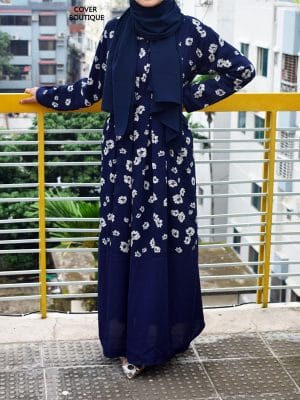 Zakiya Gown (blue flora)