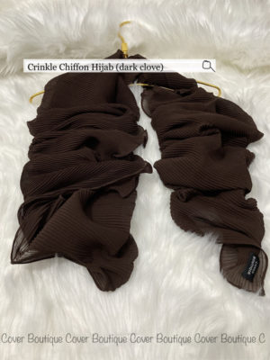 Crinckle Chiffon Hijab(dark clove)