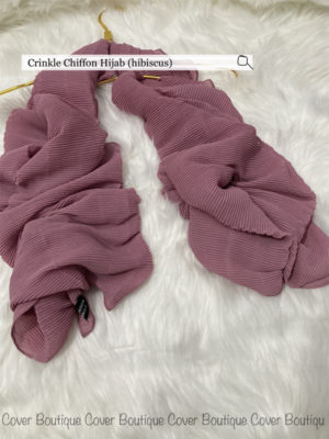 Crinckle Chiffon Hijab(hibiscus)