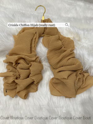 Crinckle Chiffon Hijab(really rust)