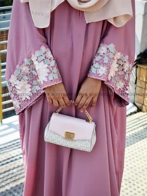 Regula Kaftan with Cutwork Lace (pink)