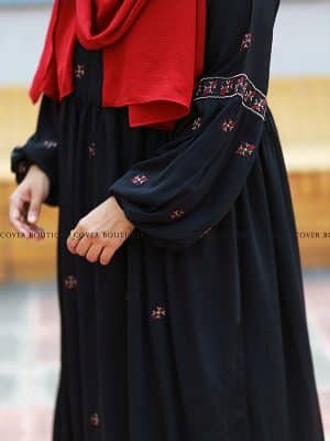 ZOYA GOWN (MAROON EMBROIDERY)