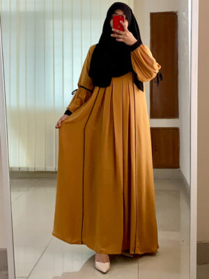 MARIA GOWN PLAIN MUSTARD COLOR