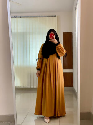 MARIA GOWN PLAIN MUSTARD COLOR