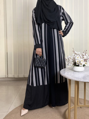 LONG SHRUG BLACK STRIPE