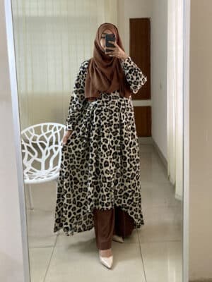 SAHARA TOP AND PALAZZO LEOPARD PRINT