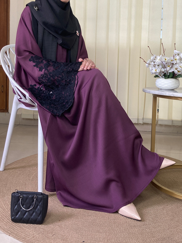 FARASHA ABAYA PLUM