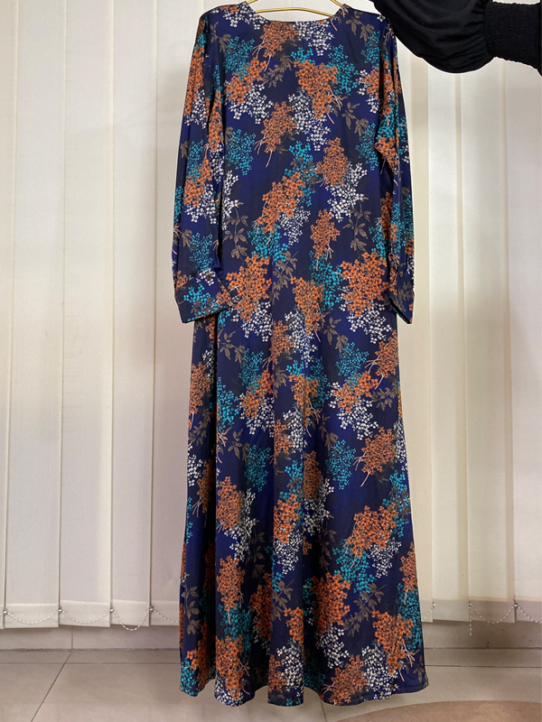 NAFIA GOWN BLUE PRINT