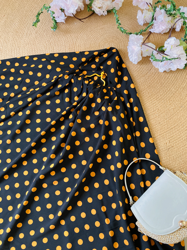 ZWAIRIYA KHIMAR BLACK POLKA