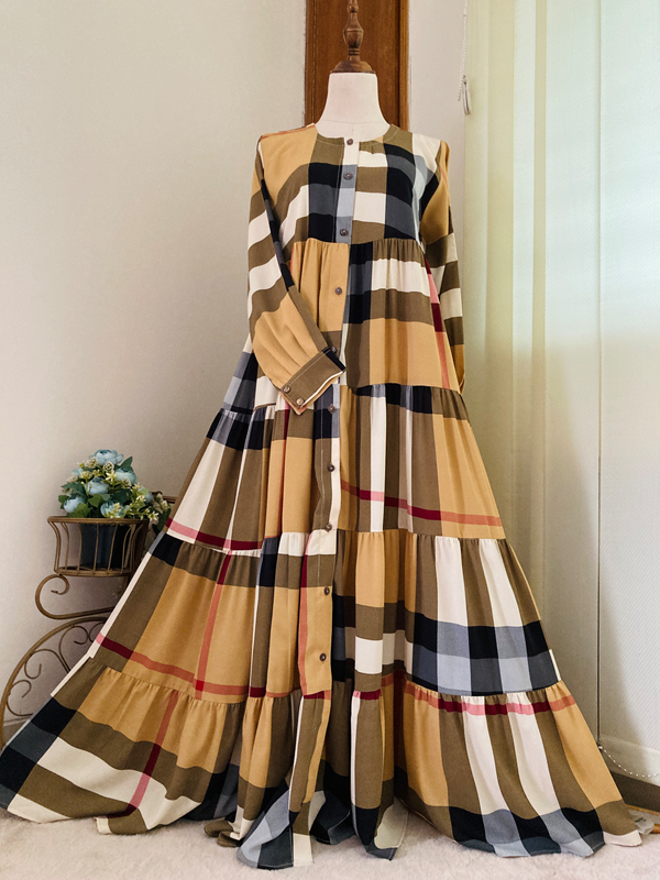 ARIBA GOWN CHECKERD