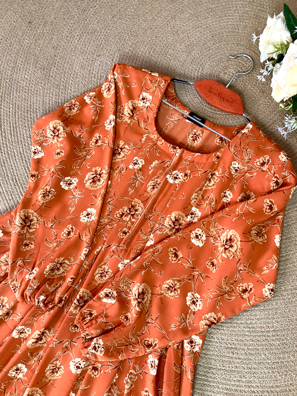 SANA GOWN BURNT ORANGE