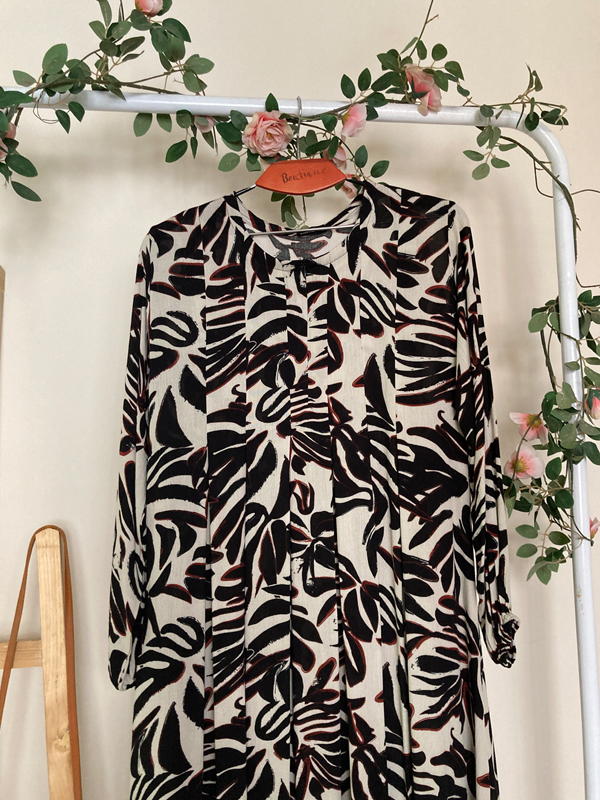 ZAKIA GOWN CLOUD WHITE PRINT