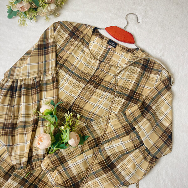 RAZIA GOWN BASE CHECKERED