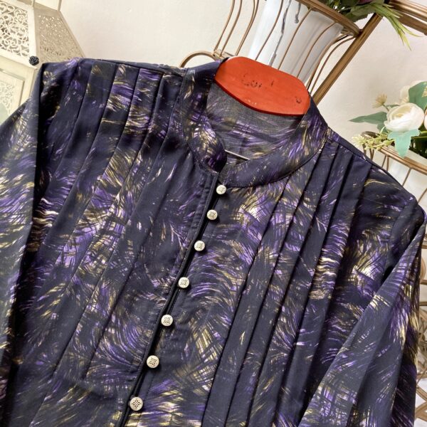 RAIMA GOWN BLACK PURPLE