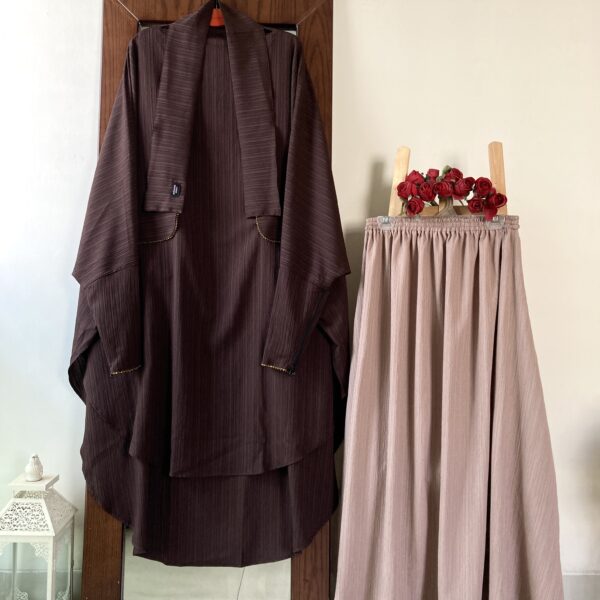 SAMANTHA JILBAB PLAIN COFFEE