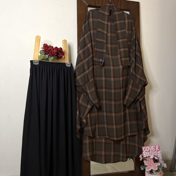 ZIPPER JILBAB CHECKERED
